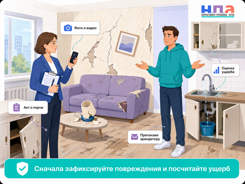 Арендатор испортил квартиру как взыскать ущерб