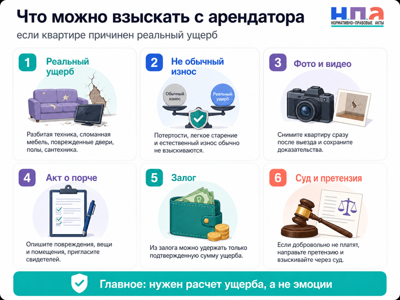Арендатор испортил квартиру как взыскать ущерб (1)