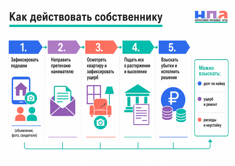 Арендатор сдал квартиру другим людям без разрешения собственника