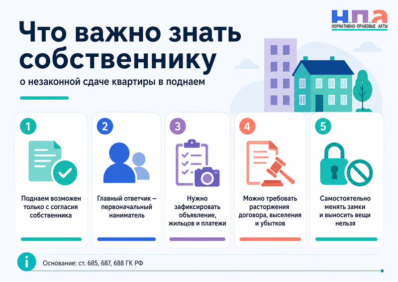 Арендатор сдал квартиру другим людям без разрешения собственника