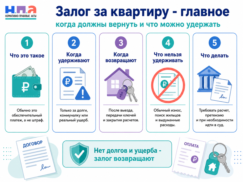 Арендодатель не возвращает залог за квартиру что делать квартиросъемщику