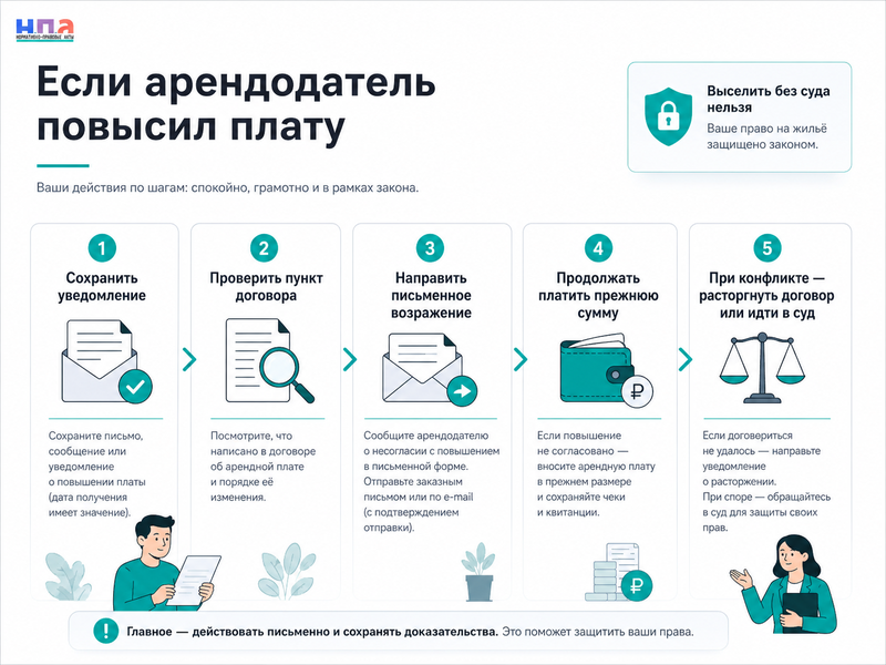 Арендодатель в одностороннем порядке повысил плату за квартиру когда повышение законно