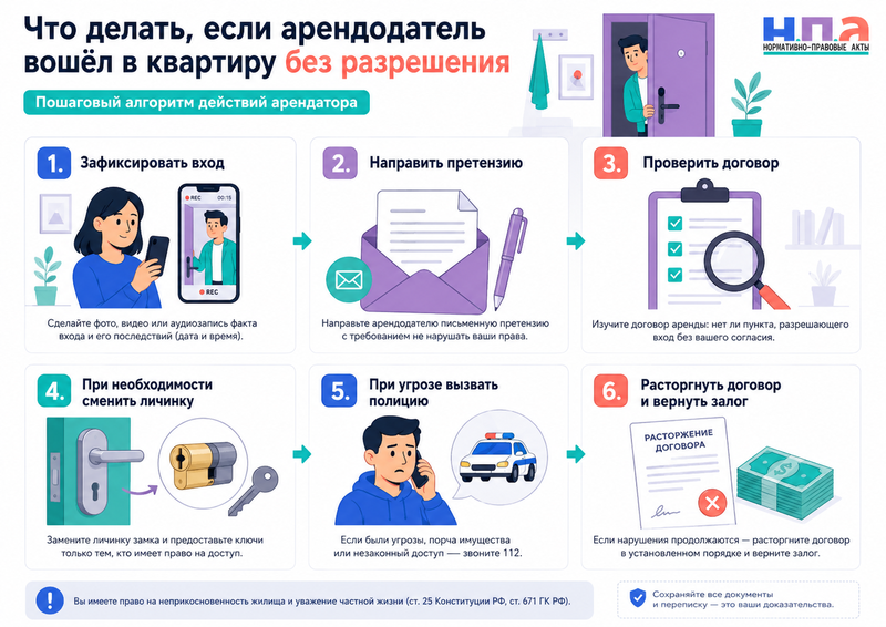 Арендодатель входит в квартиру без разрешения жильца: можно ли сменить замки и расторгнуть договор
