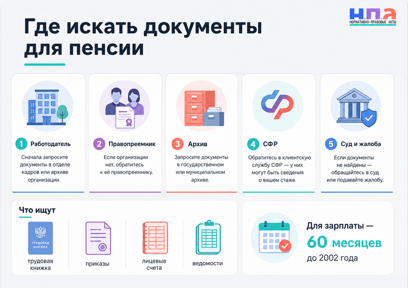 Архивная справка о стаже или зарплате для пенсии: где искать документы и что делать при отказе