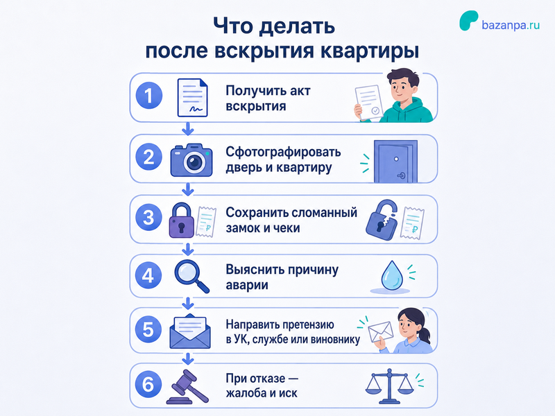 Аварийная служба вскрыла дверь квартиры кто возмещает стоимость замка и ремонта