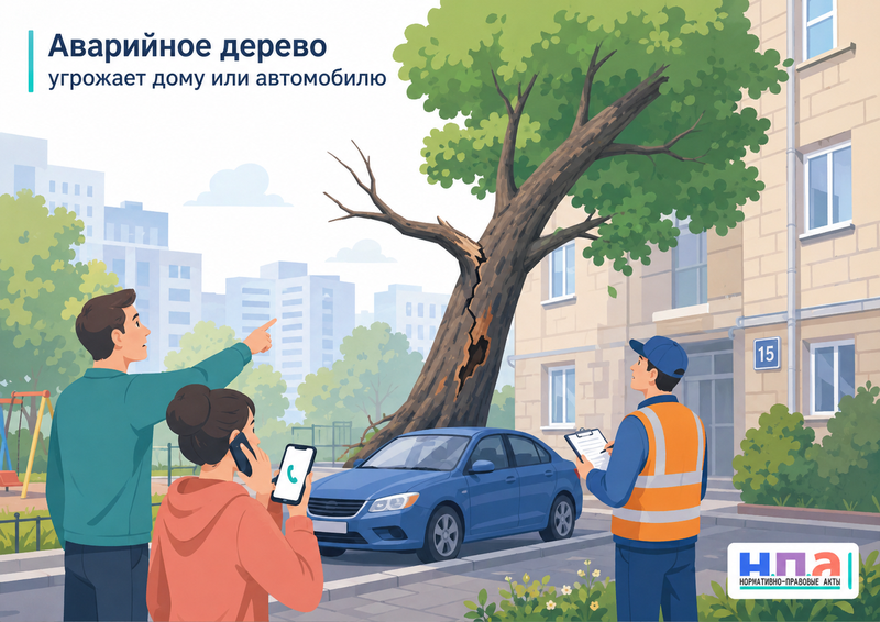 Аварийное дерево угрожает дому или автомобилю кто обязан спилить и куда жаловаться