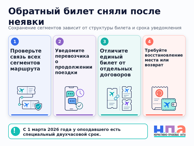 Авиакомпания аннулировала обратный билет из-за неявки на первый рейс что делать в 2026 году