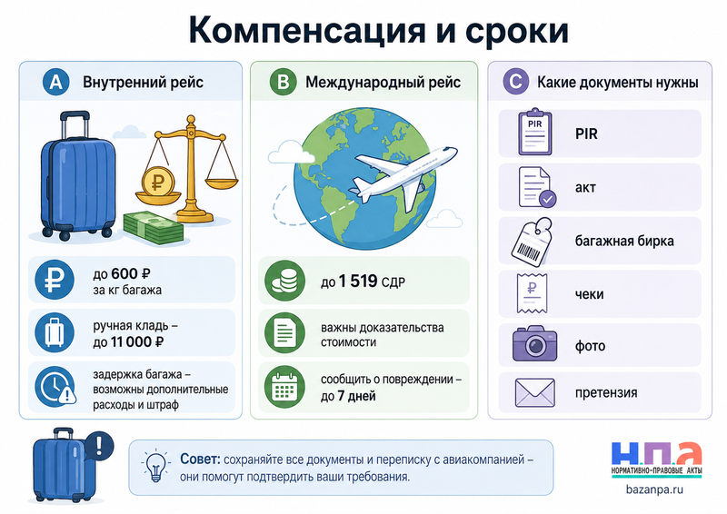 Авиакомпания потеряла или повредила багаж акт, розыск, претензия и компенсация