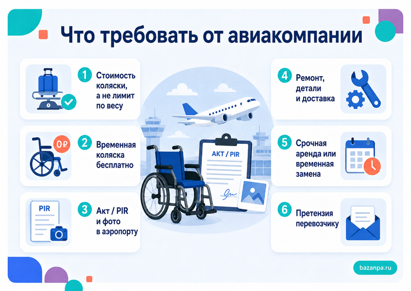 Авиакомпания потеряла или повредила инвалидную коляску кто оплачивает ремонт и срочную замену