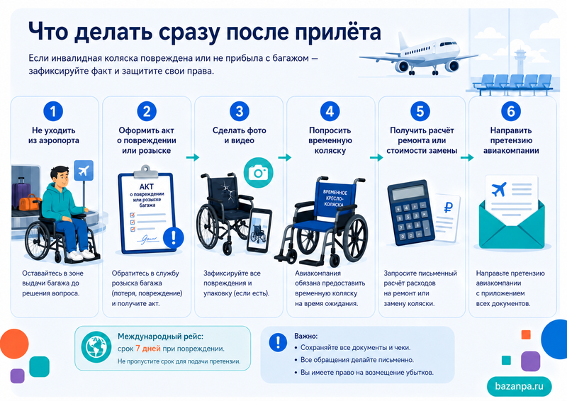 Авиакомпания потеряла или повредила инвалидную коляску кто оплачивает ремонт и срочную замену