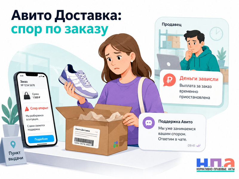 Авито Доставка товар не пришел, деньги зависли или покупатель подменил вещь