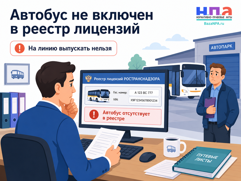 Автобус отсутствует в реестре лицензий Ространснадзора или числится за другим перевозчиком как исправить запись и взыскать простой