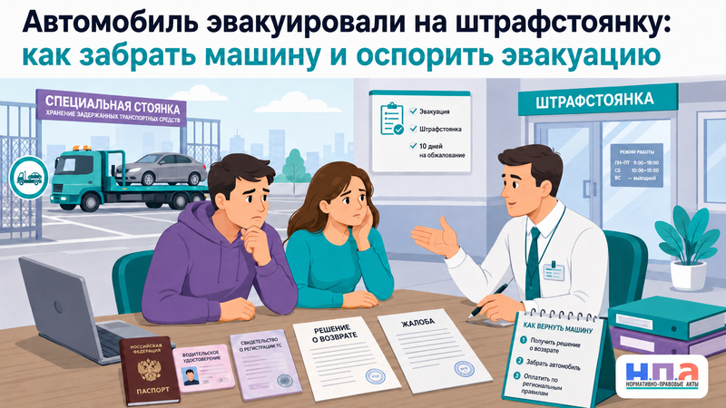 Автомобиль эвакуировали на штрафстоянку как забрать машину и оспорить эвакуацию