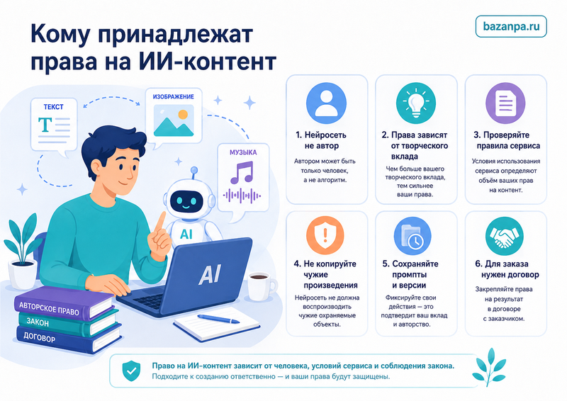 Авторские права на материалы, созданные нейросетью кому принадлежит текст, изображение или музыка