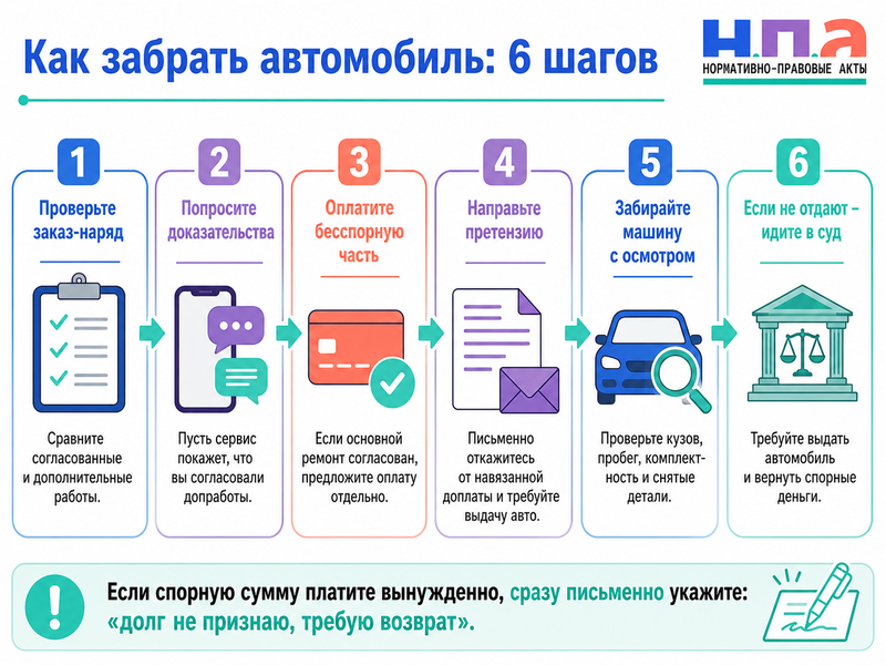 Автосервис без согласования выполнил дополнительные работы и не отдаёт автомобиль обязан ли владелец платить