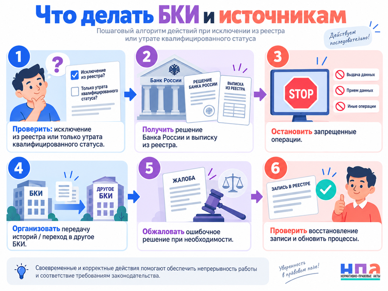 БКИ исключили из реестра или лишили квалифицированного статуса