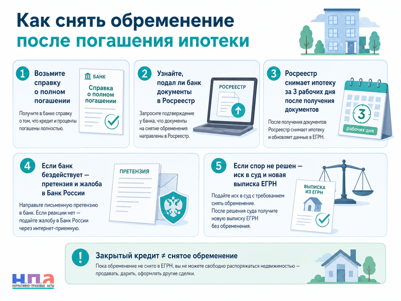 Банк не снял ипотечное обременение после погашения кредита заявление, Росреестр и жалоба