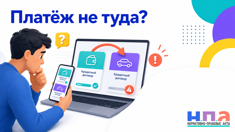 Банк неправильно распределил платёж между кредитами и создал искусственную просрочку