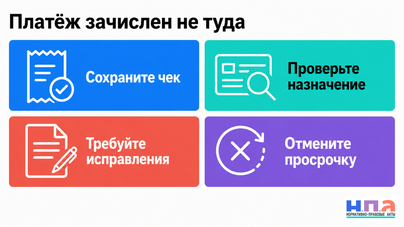 Банк неправильно распределил платёж между кредитами и создал искусственную просрочку