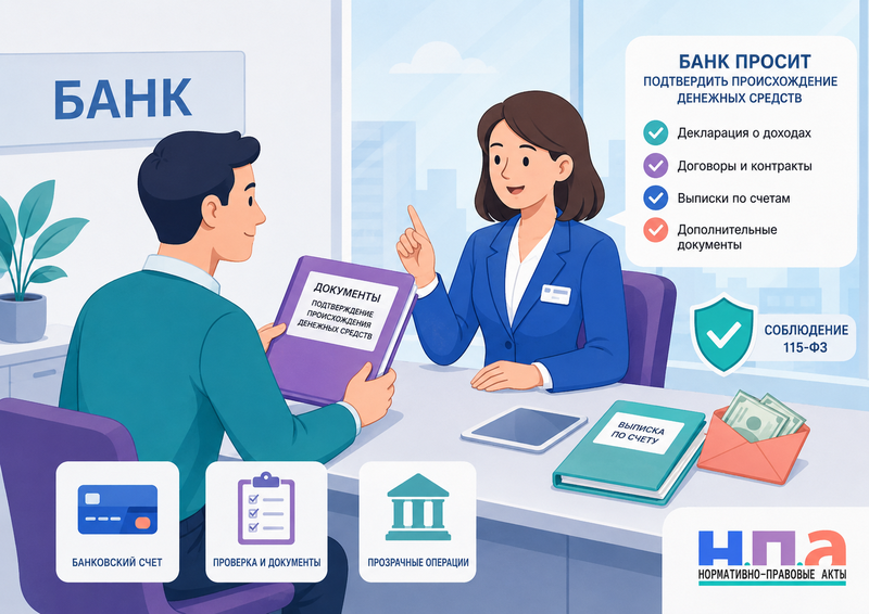 Банк потребовал подтвердить происхождение наличных денег какие документы представить и могут ли заблокировать счет