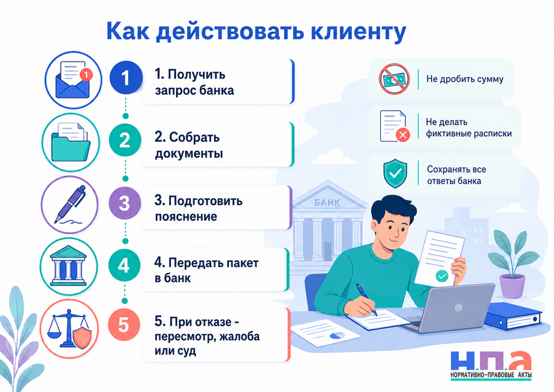 Банк потребовал подтвердить происхождение наличных денег какие документы представить и могут ли заблокировать счет