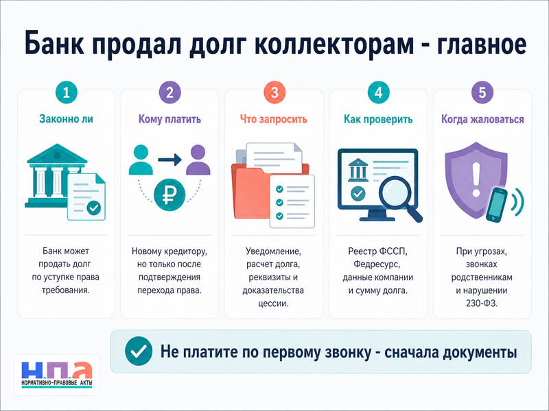 Банк продал долг коллекторам: что делать и кому платить