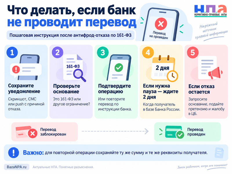 Банк считает перевод мошенническим - можно ли добиться проведения платежа