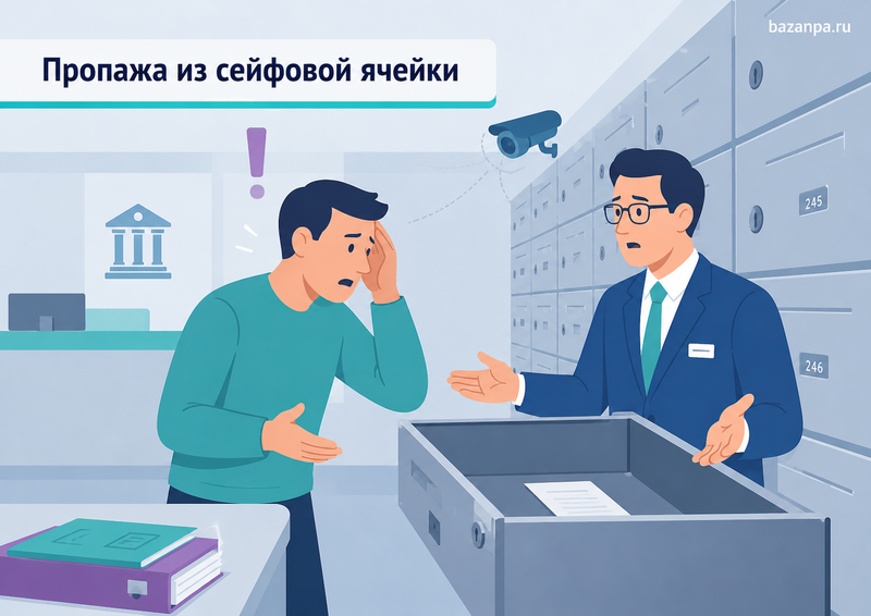 Банк вскрыл сейфовую ячейку или из нее пропали деньги и документы