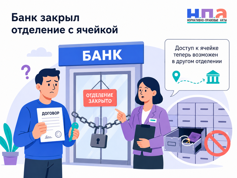 Банк закрыл или перенёс отделение, в котором находится арендованная банковская ячейка