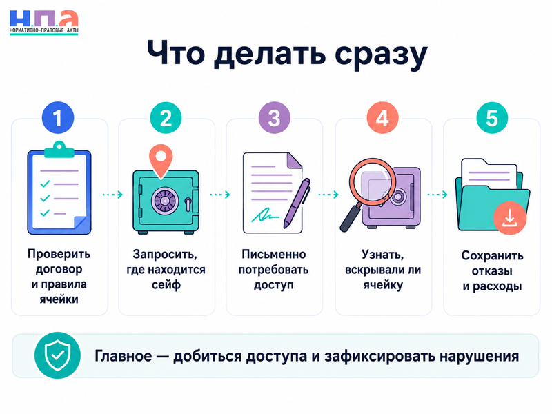 Банк закрыл или перенёс отделение, в котором находится арендованная банковская ячейка