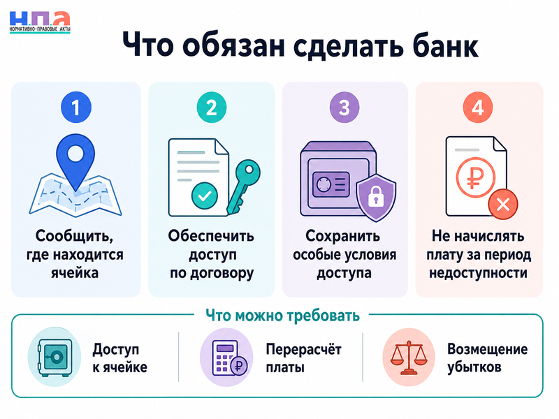 Банк закрыл или перенёс отделение, в котором находится арендованная банковская ячейка
