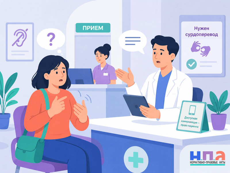 Больница или поликлиника не предоставила пациенту сурдопереводчика либо другой доступный способ общения с врачом