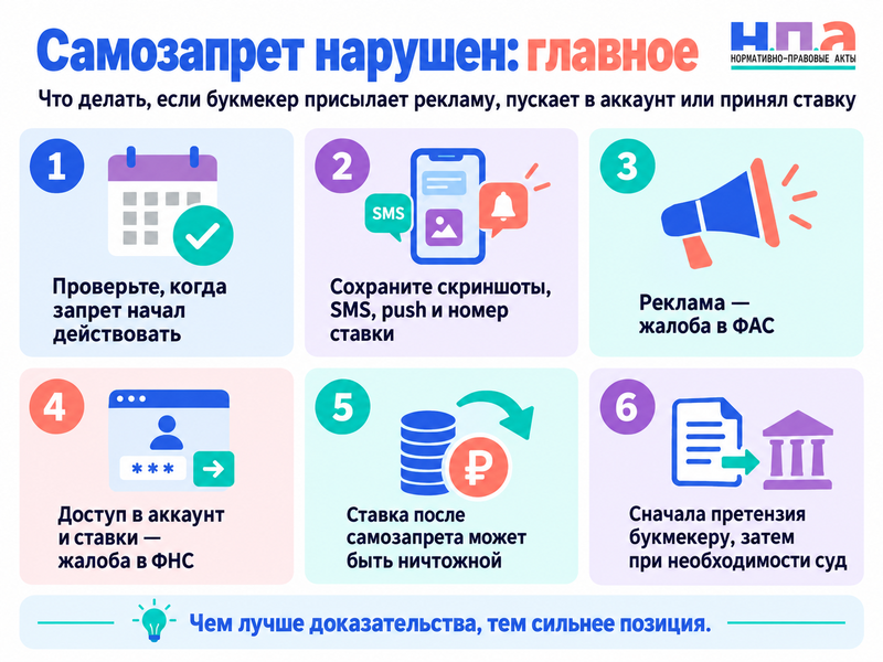 Букмекер нарушил самозапрет - куда жаловаться и как вернуть деньги