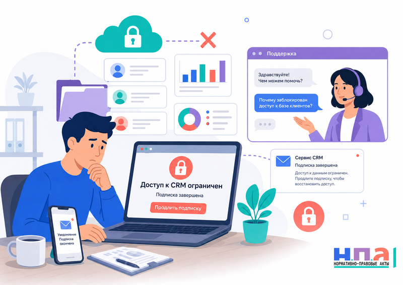 CRM или облачный сервис заблокировал базу клиентов и не дает выгрузить данные