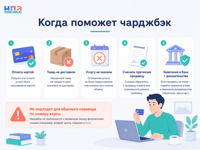 Чарджбэк по банковской карте как вернуть деньги за неполученный товар или неоказанную услугу