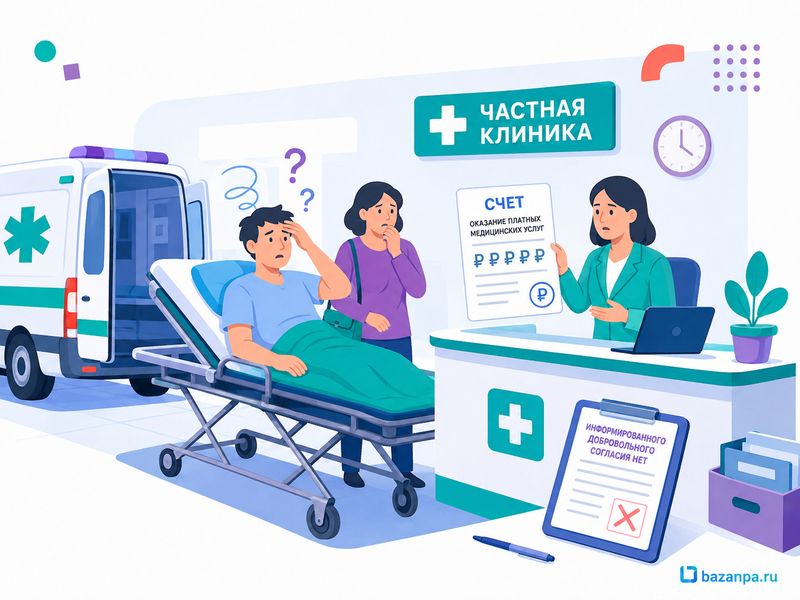 Частная скорая привезла пациента в платную клинику без согласия на платное лечение обязан ли он платить