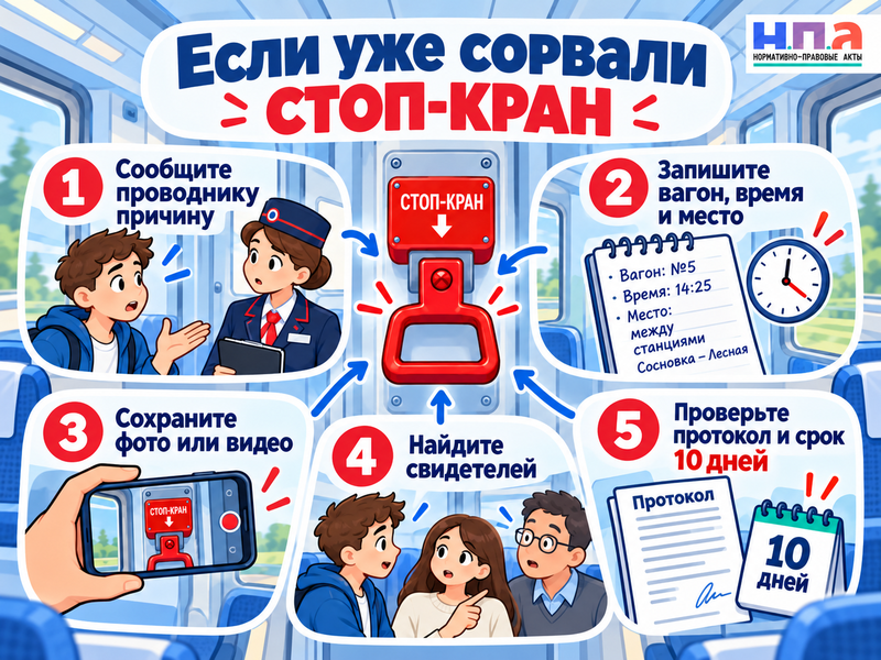 Что будет, если сорвать стоп-кран в поезде и когда это разрешено