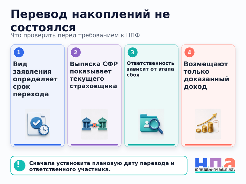 Что делать, если НПФ не перевел пенсионные накопления