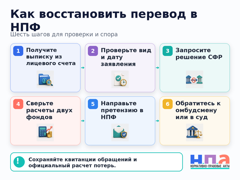 Что делать, если НПФ не перевел пенсионные накопления