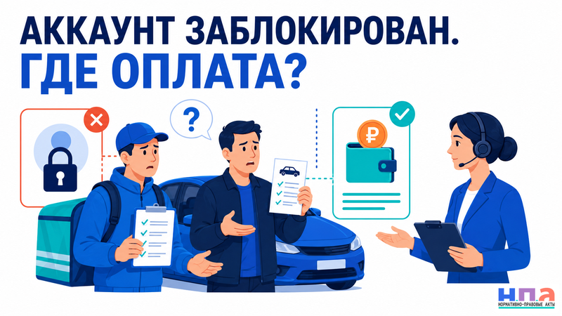 Что делать, если агрегатор заблокировал курьера или водителя и удерживает заработок