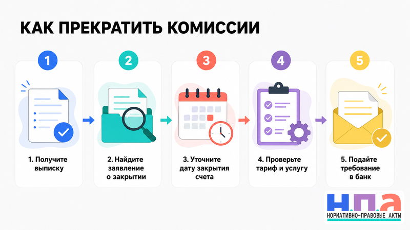 Что делать, если банк списывает комиссию после закрытия карты или счета