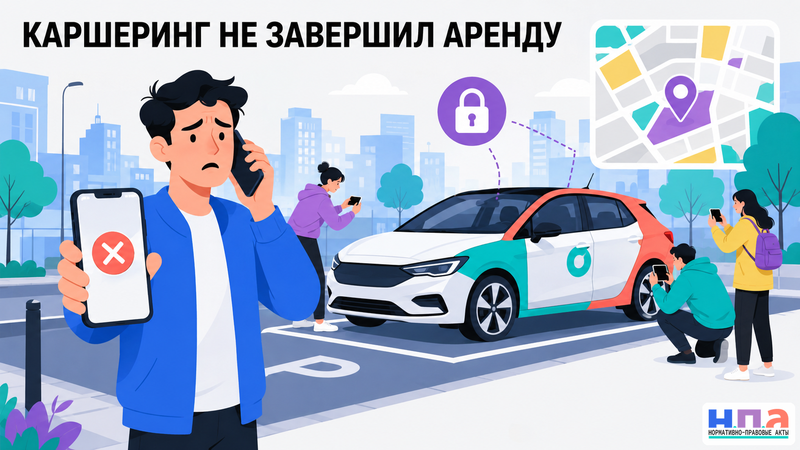 Что делать, если каршеринг не завершает аренду