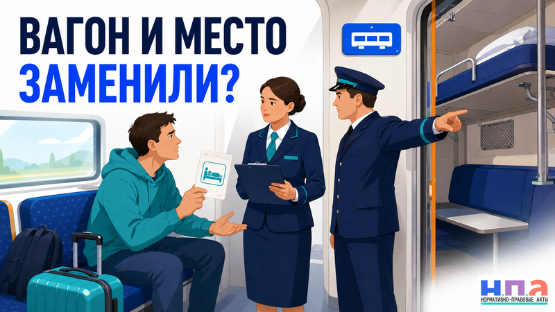 Что делать, если в поезде заменили вагон, класс обслуживания или место на худшее