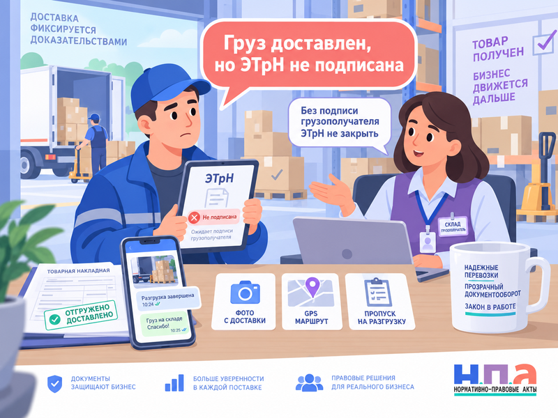 Что делать перевозчику, если грузополучатель не подписывает ЭТрН