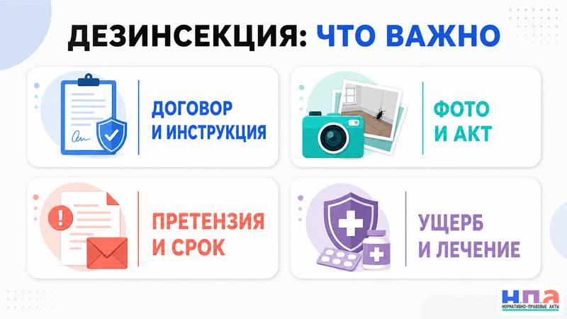 Что делать после некачественной или опасной дезинсекции