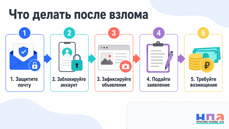 Что делать после взлома аккаунта на сайте объявлений
