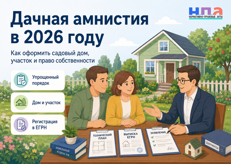 Дачная амнистия в 2026 году: как оформить садовый дом, участок и право собственности