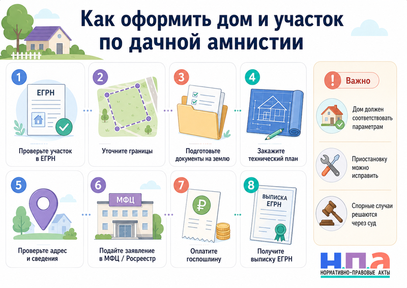 Дачная амнистия в 2026 году: как оформить садовый дом, участок и право собственности