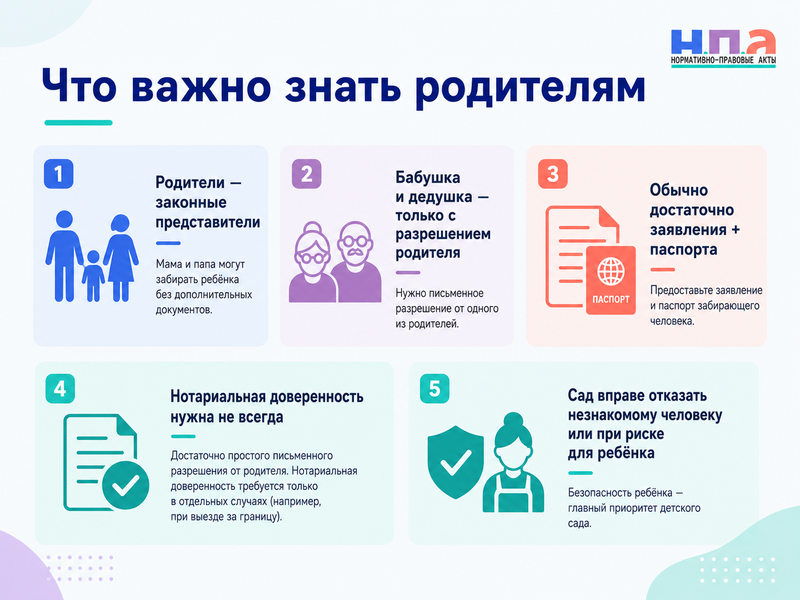 Детский сад не отдаёт ребёнка бабушке или другому родственнику без нотариальной доверенности законно ли это