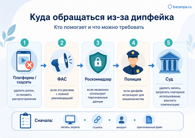 Дипфейк с лицом или голосом человека используют в рекламе либо для мошенничества как удалить запись и получить компенсацию